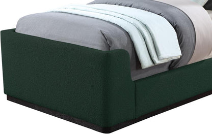 Meridian Furniture - Oliver Green Boucle Fabric Twin Bed - OliverGreen-T veiw 7