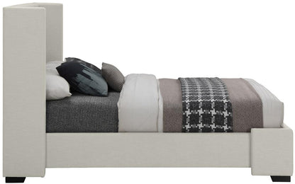 Meridian Furniture - Oxford Beige Linen Textured Fabric Full Bed - OxfordBeige-F veiw 5