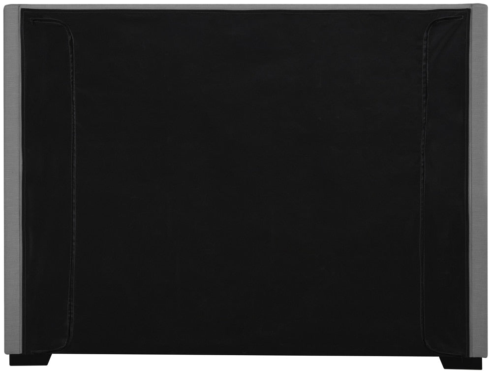 Meridian Furniture - Oxford Grey Linen Textured Fabric King Bed - OxfordGrey-K veiw 6