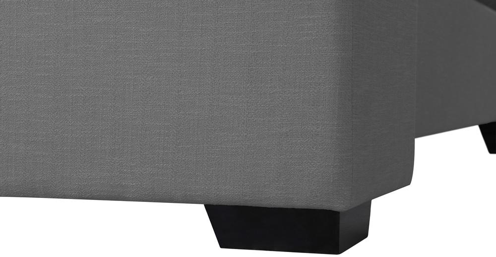 Meridian Furniture - Oxford Grey Linen Textured Fabric King Bed - OxfordGrey-K veiw 7