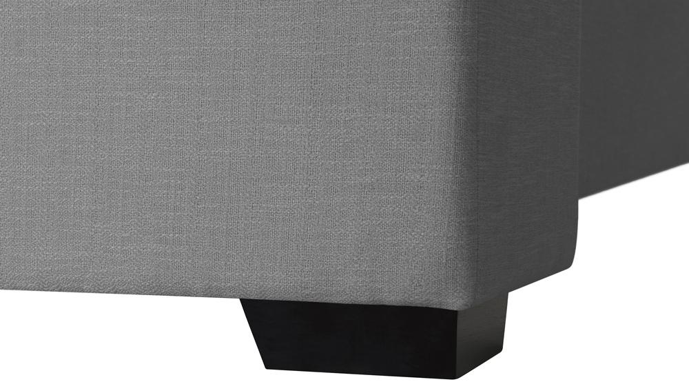 Meridian Furniture - Oxford Grey Linen Textured Fabric Twin Bed - OxfordGrey-T veiw 7