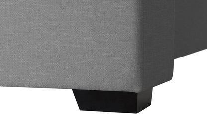 Meridian Furniture - Oxford Grey Linen Textured Fabric Twin Bed - OxfordGrey-T veiw 7