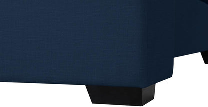 Meridian Furniture - Oxford Navy Linen Textured Fabric Full Bed - OxfordNavy-F veiw 7