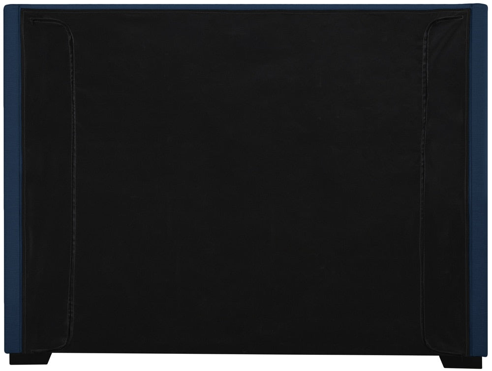 Meridian Furniture - Oxford Navy Linen Textured Fabric King Bed - OxfordNavy-K veiw 6