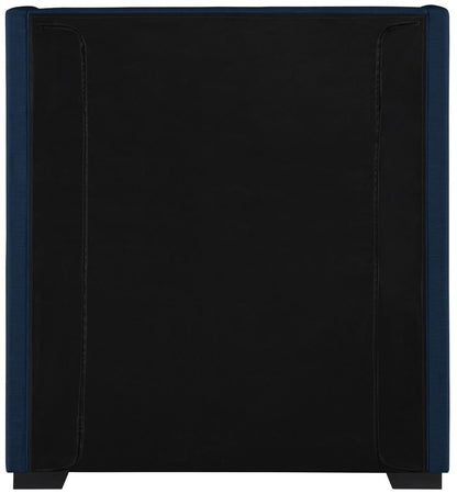 Meridian Furniture - Oxford Navy Linen Textured Fabric Twin Bed - OxfordNavy-T veiw 6