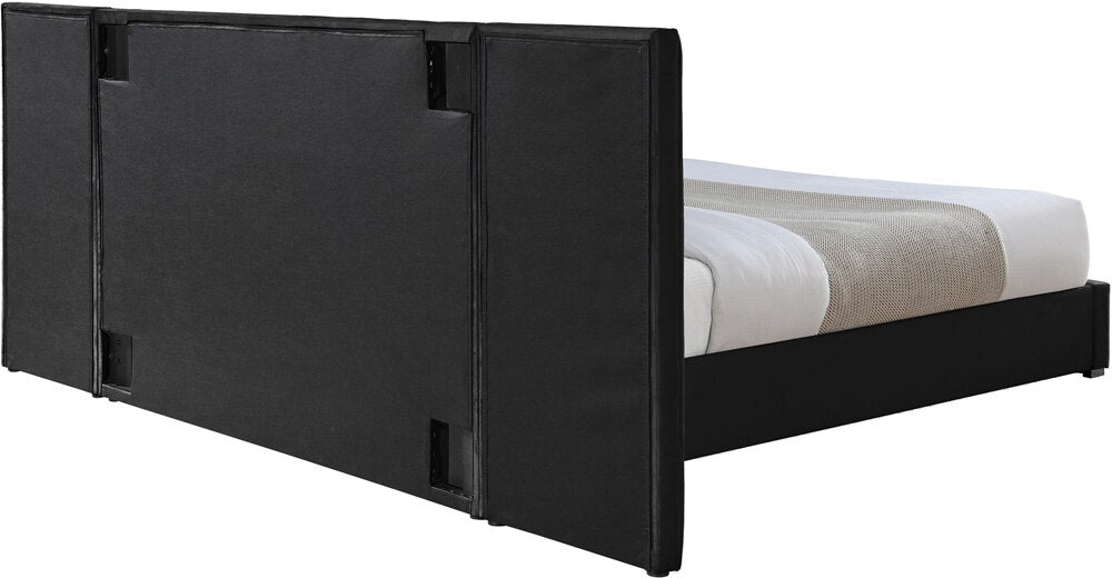 Meridian Furniture - Pablo Black Velvet King Bed - PabloBlack-K veiw 6