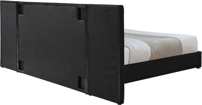 Meridian Furniture - Pablo Black Velvet Queen Bed - PabloBlack-Q veiw 6