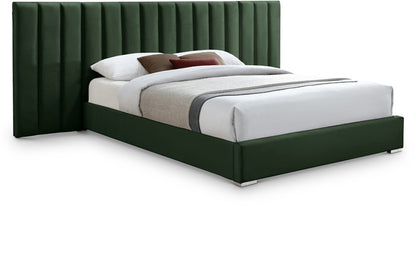 Meridian Furniture - Pablo Green Velvet King Bed - PabloGreen-K veiw 1
