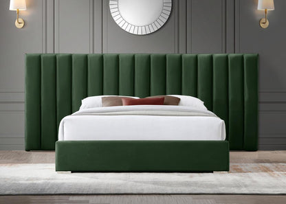 Meridian Furniture - Pablo Green Velvet King Bed - PabloGreen-K veiw 4