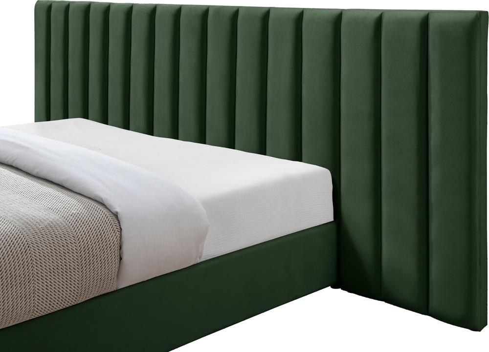 Meridian Furniture - Pablo Green Velvet King Bed - PabloGreen-K veiw 7