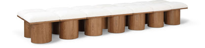 Meridian Furniture - Pavilion Cream Boucle Fabric Bench - 14Pc - 467Cream-14C veiw 1