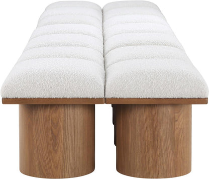 Meridian Furniture - Pavilion Cream Boucle Fabric Bench - 14Pc - 467Cream-14D veiw 4