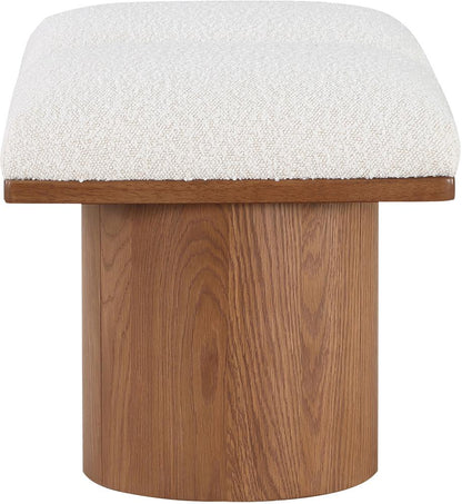 Meridian Furniture - Pavilion Cream Boucle Fabric Bench - 2Pc - 467Cream-2A veiw 4
