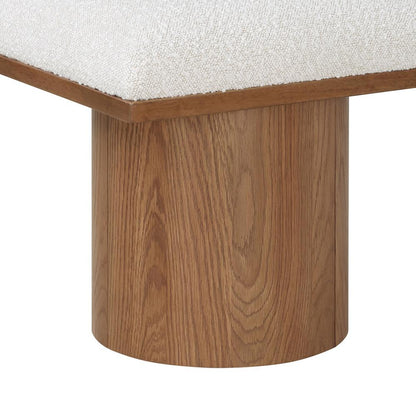 Meridian Furniture - Pavilion Cream Boucle Fabric Bench - 2Pc - 467Cream-2A veiw 6