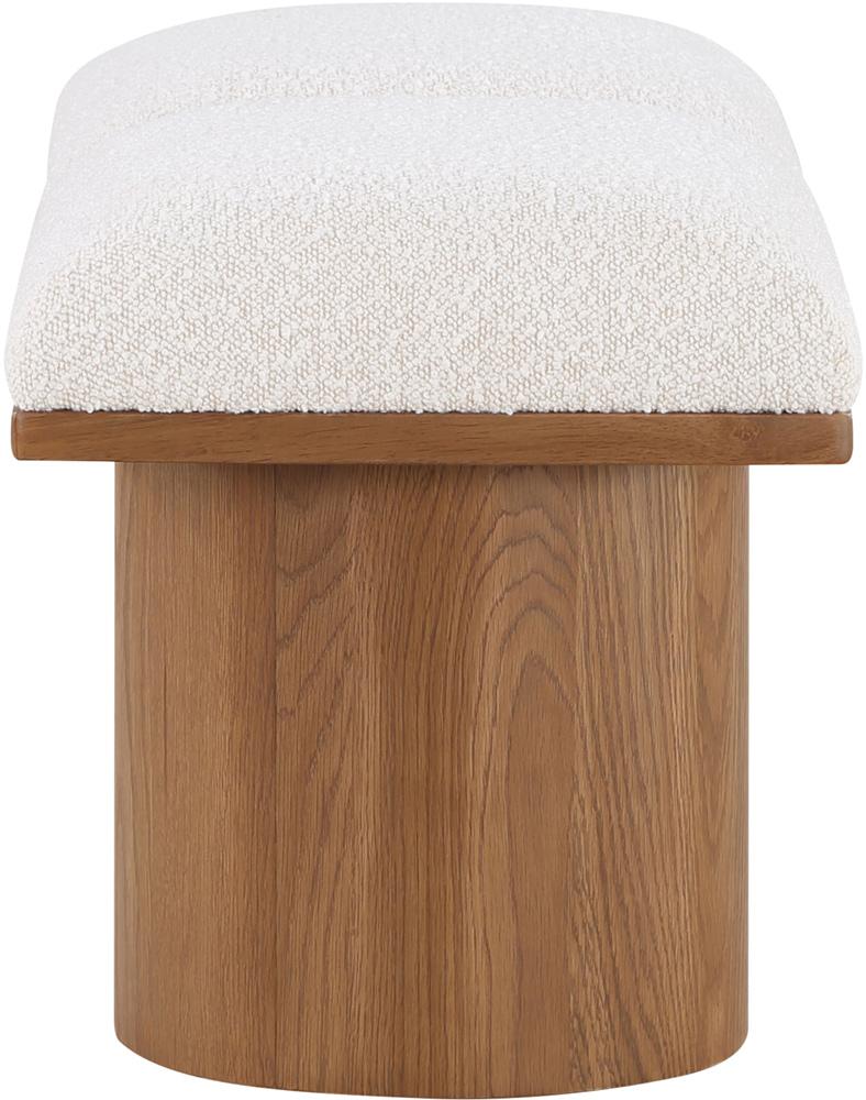 Meridian Furniture - Pavilion Cream Boucle Fabric Bench - 2Pc - 467Cream-2B veiw 4