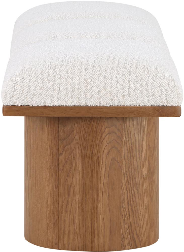 Meridian Furniture - Pavilion Cream Boucle Fabric Bench - 3Pc - 467Cream-3B veiw 4