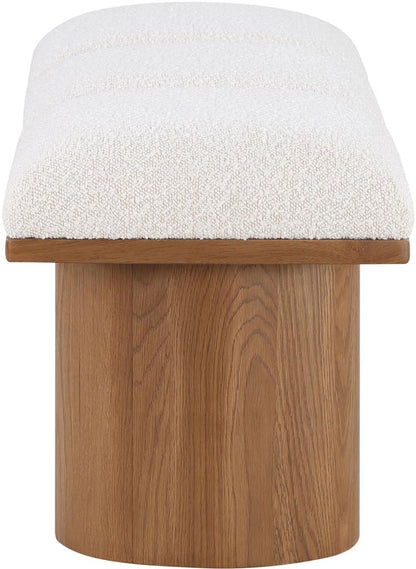 Meridian Furniture - Pavilion Cream Boucle Fabric Bench - 3Pc - 467Cream-3B veiw 4