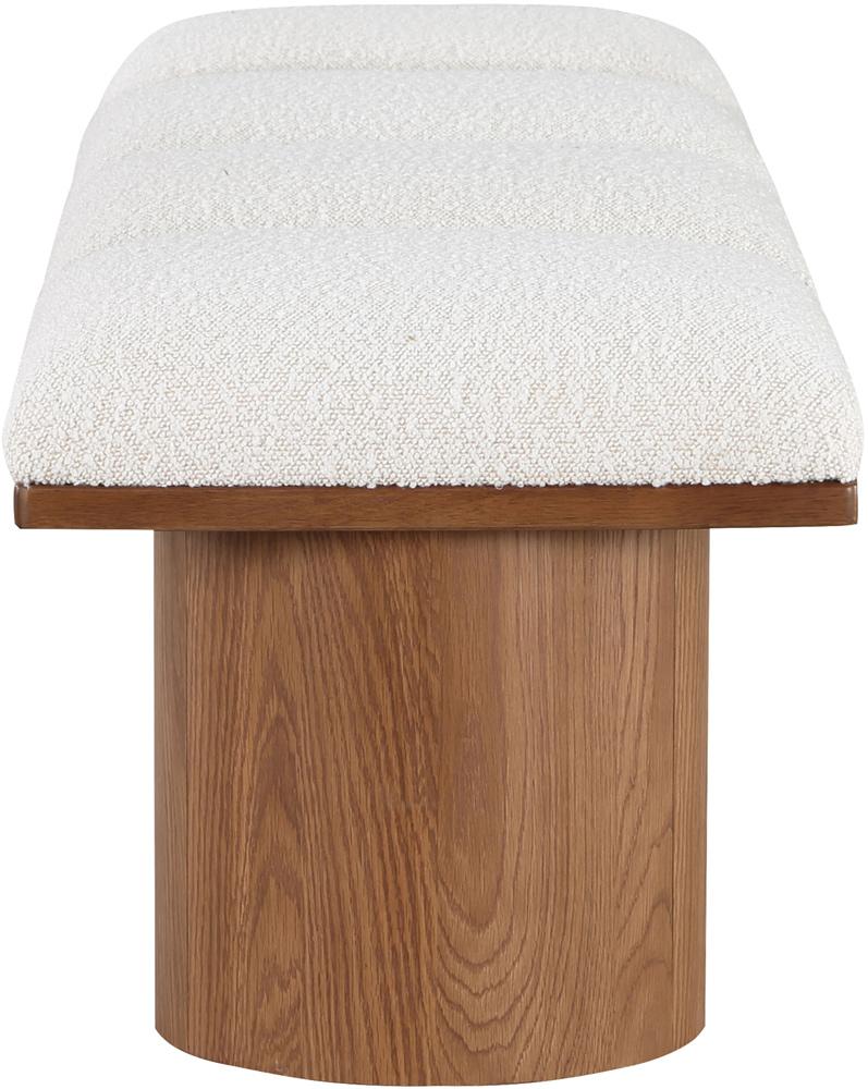 Meridian Furniture - Pavilion Cream Boucle Fabric Bench - 4Pc - 467Cream-4A veiw 4