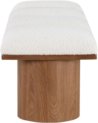 Meridian Furniture - Pavilion Cream Boucle Fabric Bench - 4Pc - 467Cream-4A veiw 4