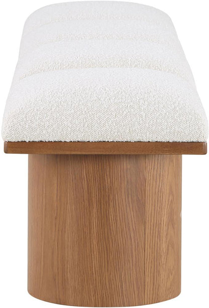 Meridian Furniture - Pavilion Cream Boucle Fabric Bench - 4Pc - 467Cream-4B veiw 4