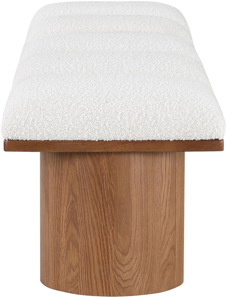 Meridian Furniture - Pavilion Cream Boucle Fabric Bench - 5Pc - 467Cream-5A veiw 4