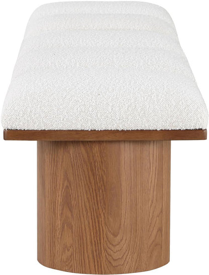 Meridian Furniture - Pavilion Cream Boucle Fabric Bench - 5Pc - 467Cream-5A veiw 4