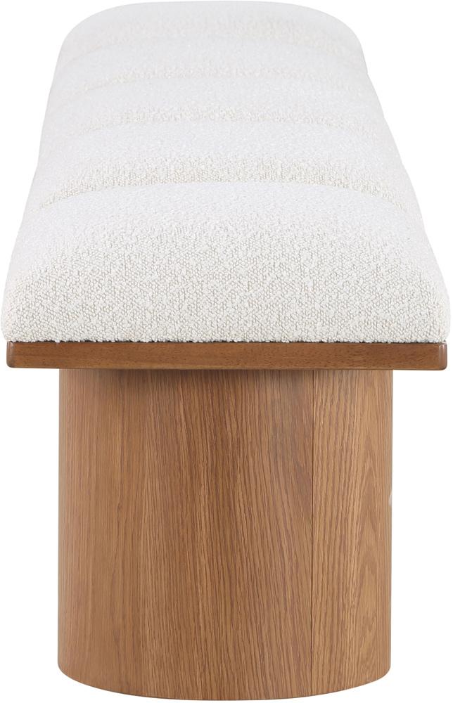 Meridian Furniture - Pavilion Cream Boucle Fabric Bench - 5Pc - 467Cream-5B veiw 4