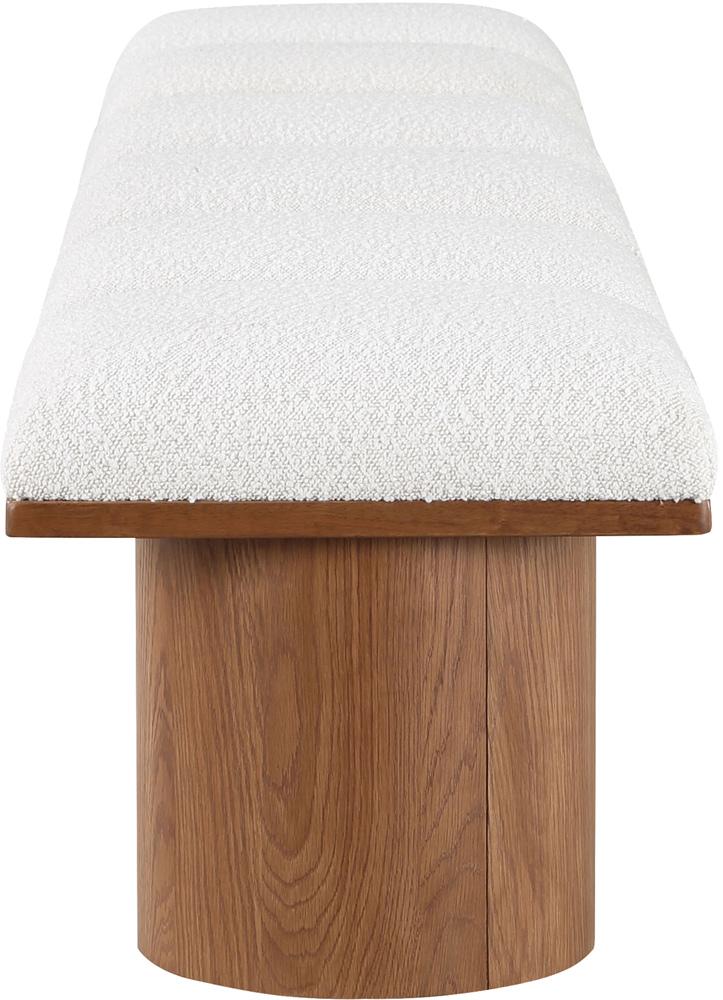 Meridian Furniture - Pavilion Cream Boucle Fabric Bench - 6Pc - 467Cream-6A veiw 4