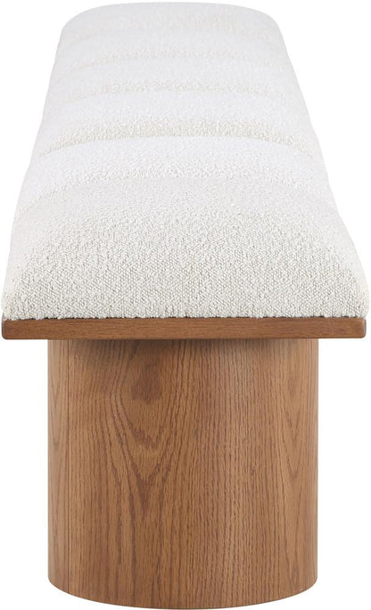 Meridian Furniture - Pavilion Cream Boucle Fabric Bench - 6Pc - 467Cream-6B veiw 4
