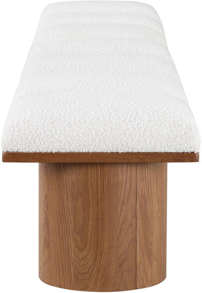 Meridian Furniture - Pavilion Cream Boucle Fabric Bench - 7Pc - 467Cream-7A veiw 4
