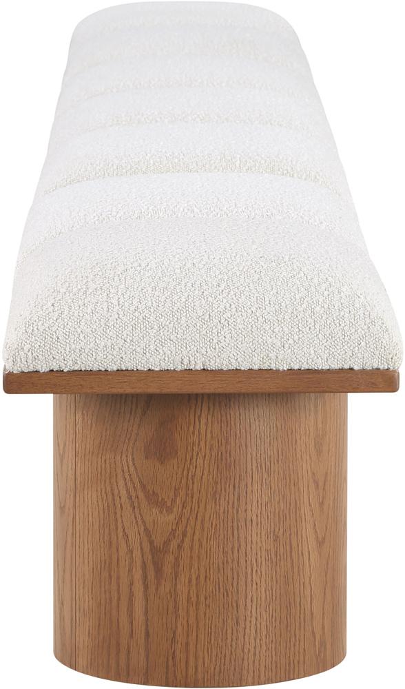 Meridian Furniture - Pavilion Cream Boucle Fabric Bench - 7Pc - 467Cream-7B veiw 4