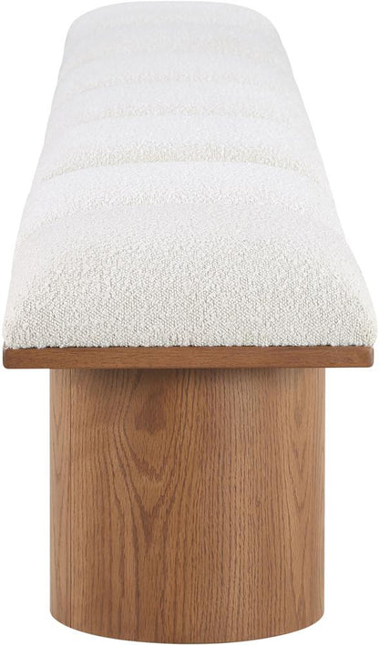 Meridian Furniture - Pavilion Cream Boucle Fabric Bench - 7Pc - 467Cream-7B veiw 4