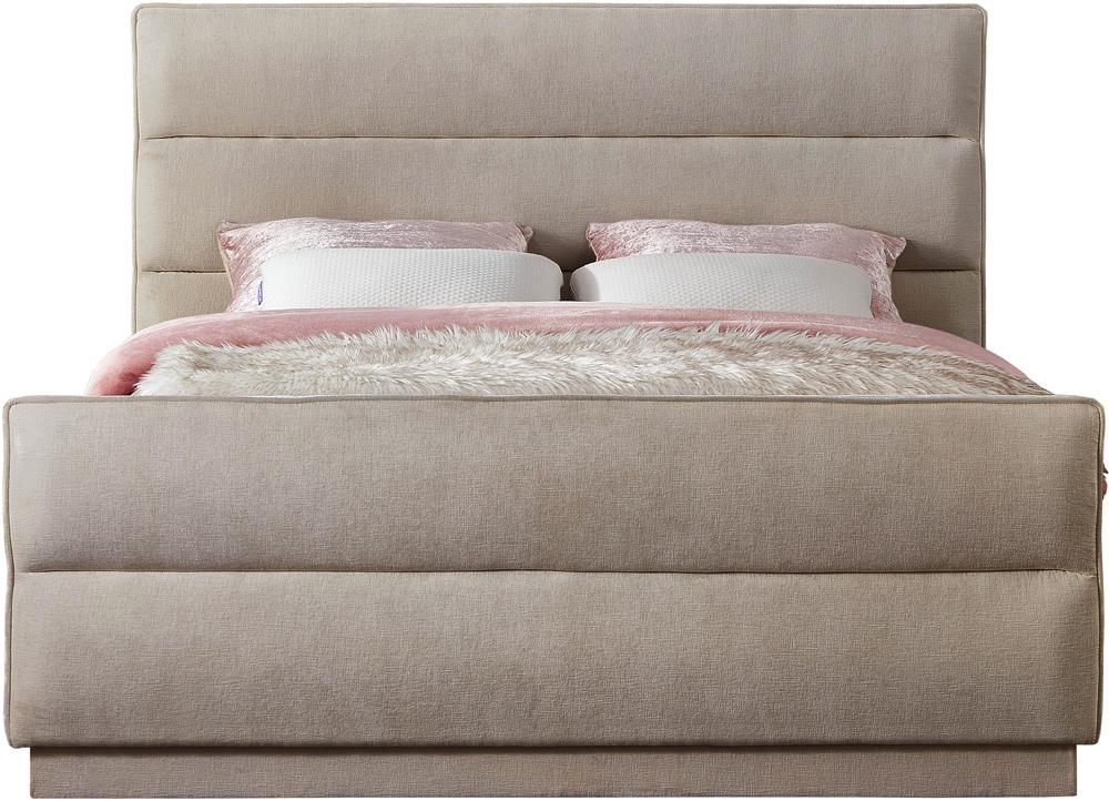 Meridian Furniture - Paxton Beige Chenille Fabric Full Bed - PaxtonBeige-F veiw 3