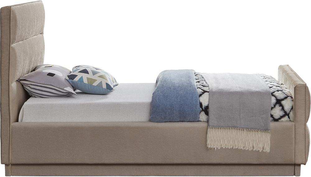 Meridian Furniture - Paxton Beige Chenille Fabric Twin Bed - PaxtonBeige-T veiw 5