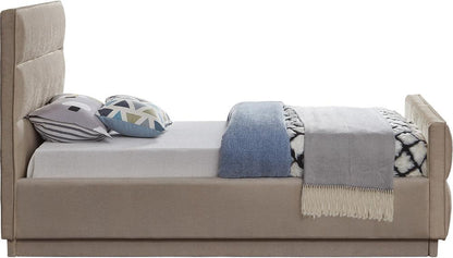 Meridian Furniture - Paxton Beige Chenille Fabric Twin Bed - PaxtonBeige-T veiw 5
