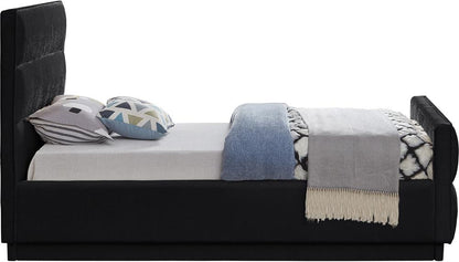 Meridian Furniture - Paxton Black Chenille Fabric Twin Bed - PaxtonBlack-T veiw 5