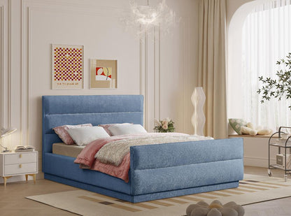 Meridian Furniture - Paxton Light Blue Chenille Fabric King Bed - PaxtonLtBlu-K veiw 2