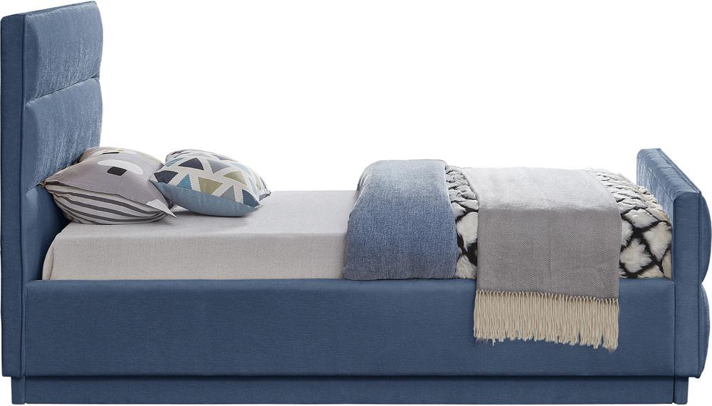 Meridian Furniture - Paxton Light Blue Chenille Fabric Twin Bed - PaxtonLtBlu-T veiw 5