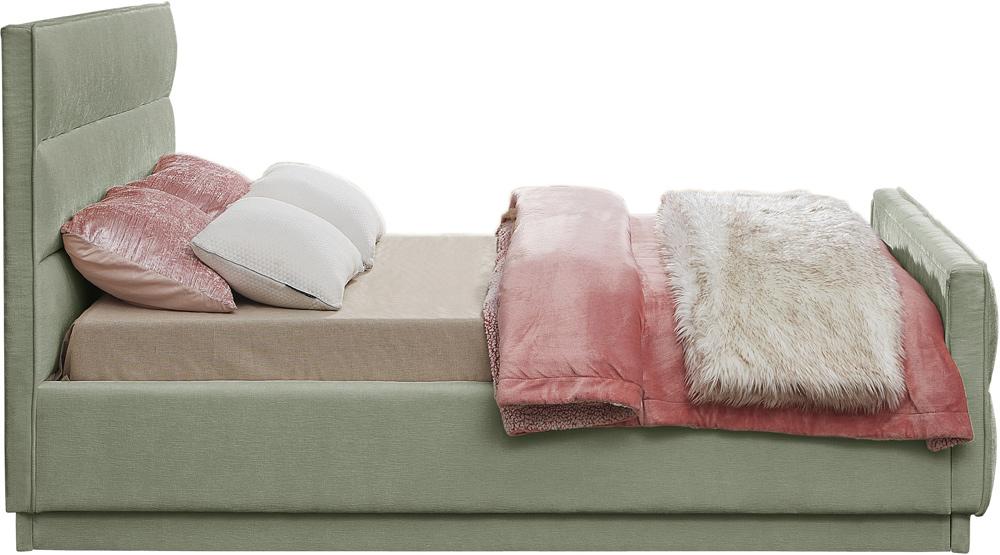 Meridian Furniture - Paxton Mint Chenille Fabric Full Bed - PaxtonMint-F veiw 5