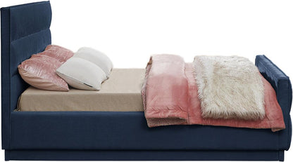 Meridian Furniture - Paxton Navy Chenille Fabric Full Bed - PaxtonNavy-F veiw 5