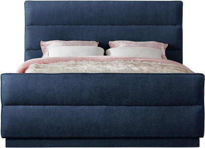 Meridian Furniture - Paxton Navy Chenille Fabric King Bed - PaxtonNavy-K veiw 3