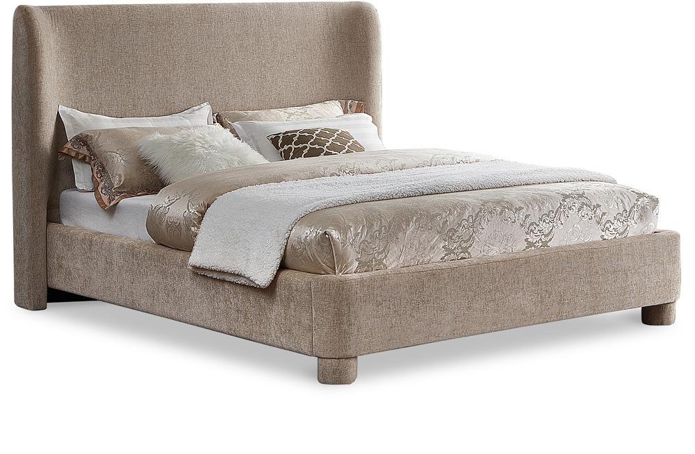 Meridian Furniture - Penny Beige Chenille Fabric Full Bed - B1207Beige-F veiw 1