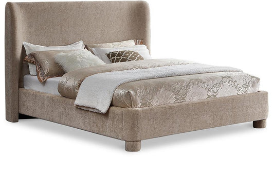 Meridian Furniture - Penny Beige Chenille Fabric Full Bed - B1207Beige-F veiw 1