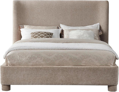 Meridian Furniture - Penny Beige Chenille Fabric Full Bed - B1207Beige-F veiw 3