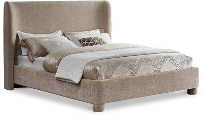 Meridian Furniture - Penny Beige Chenille Fabric King Bed - B1207Beige-K veiw 1