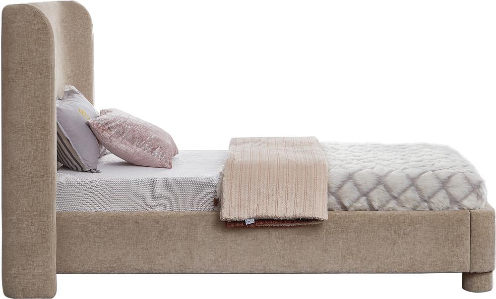 Meridian Furniture - Penny Beige Chenille Fabric Twin Bed - B1207Beige-T veiw 5