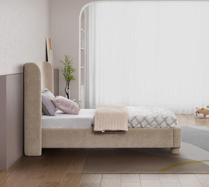 Meridian Furniture - Penny Beige Chenille Fabric Twin Bed - B1207Beige-T veiw 6