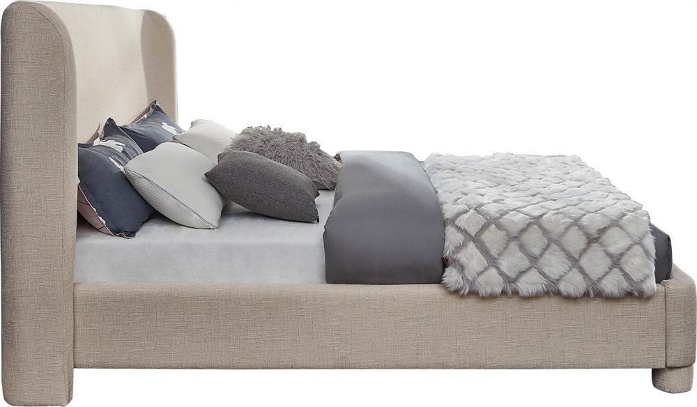 Meridian Furniture - Penny Beige Polyester Fabric Full Bed - B1205Beige-F veiw 4