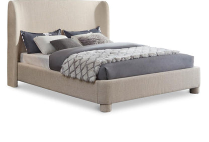 Meridian Furniture - Penny Beige Polyester Fabric King Bed - B1205Beige-K veiw 1