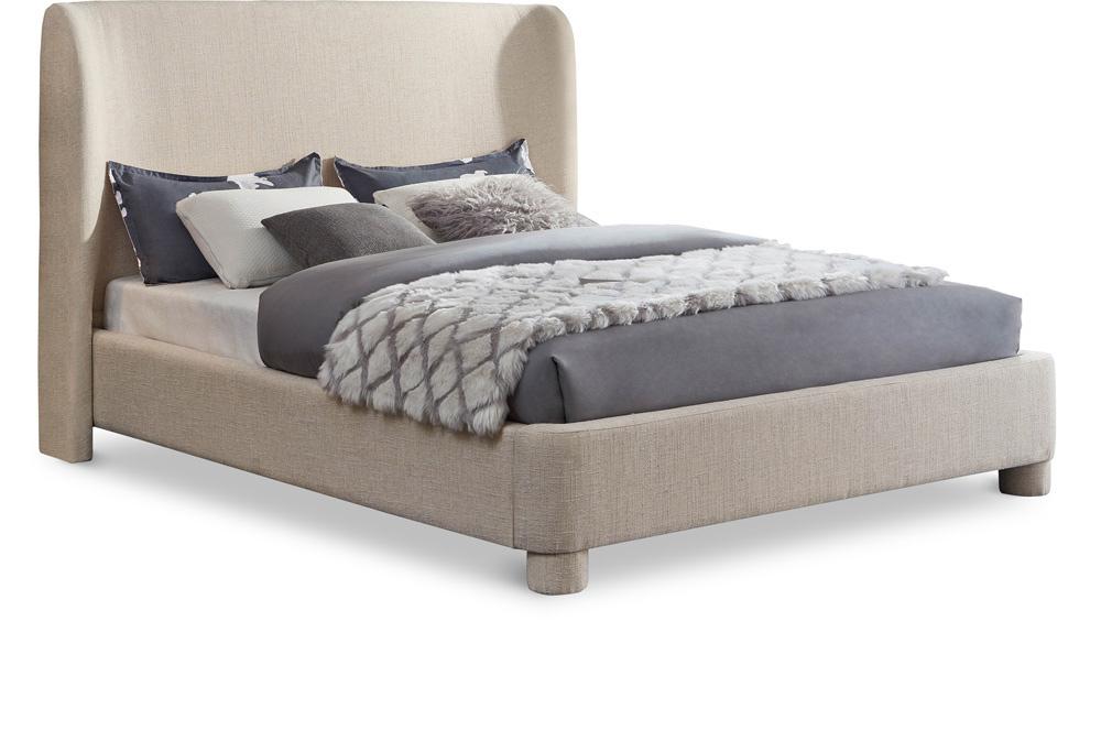 Meridian Furniture - Penny Beige Polyester Fabric Queen Bed - B1205Beige-Q veiw 1